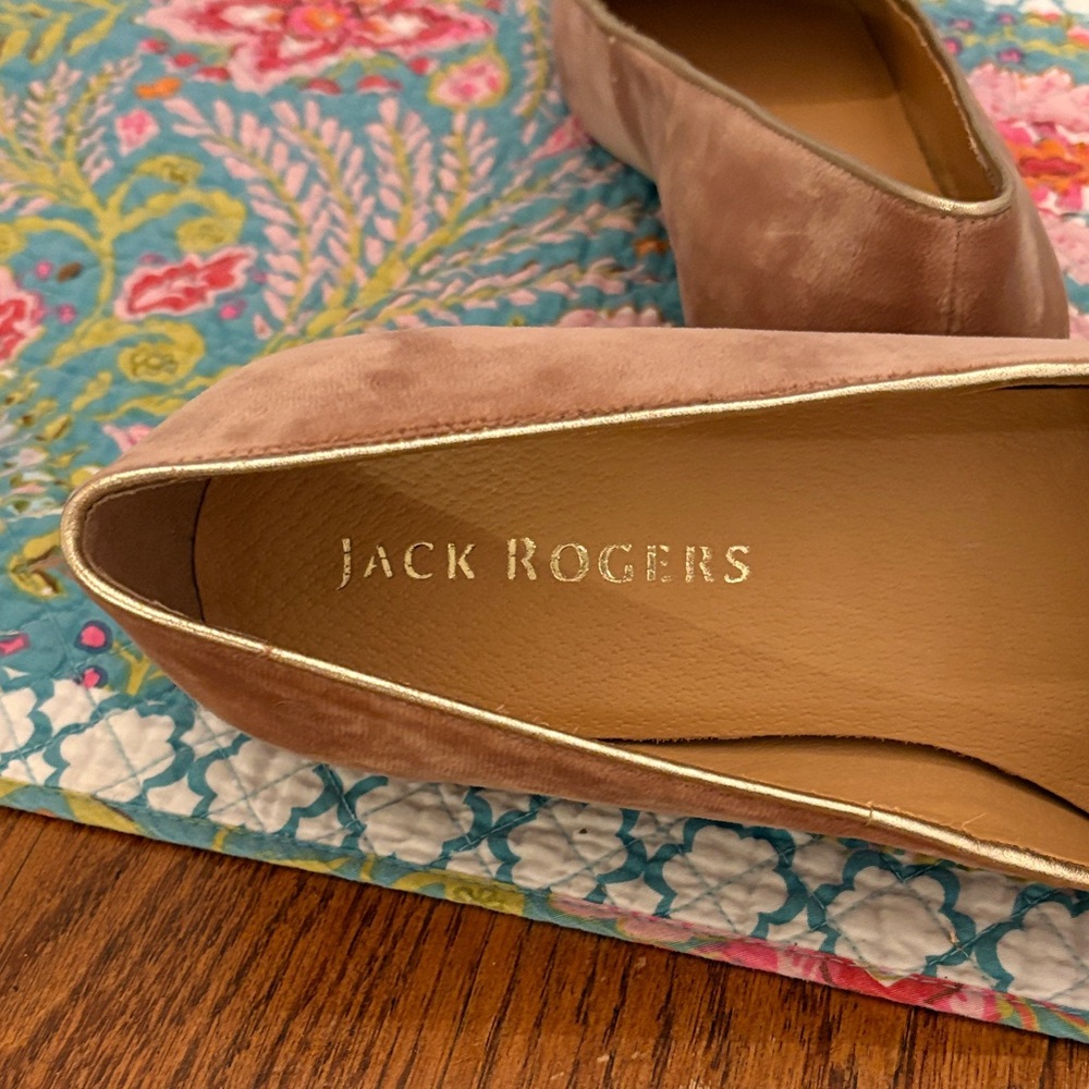 Jack Rogers mauve Velvet Loafers with Dachshund Design - Picture 4 of 6